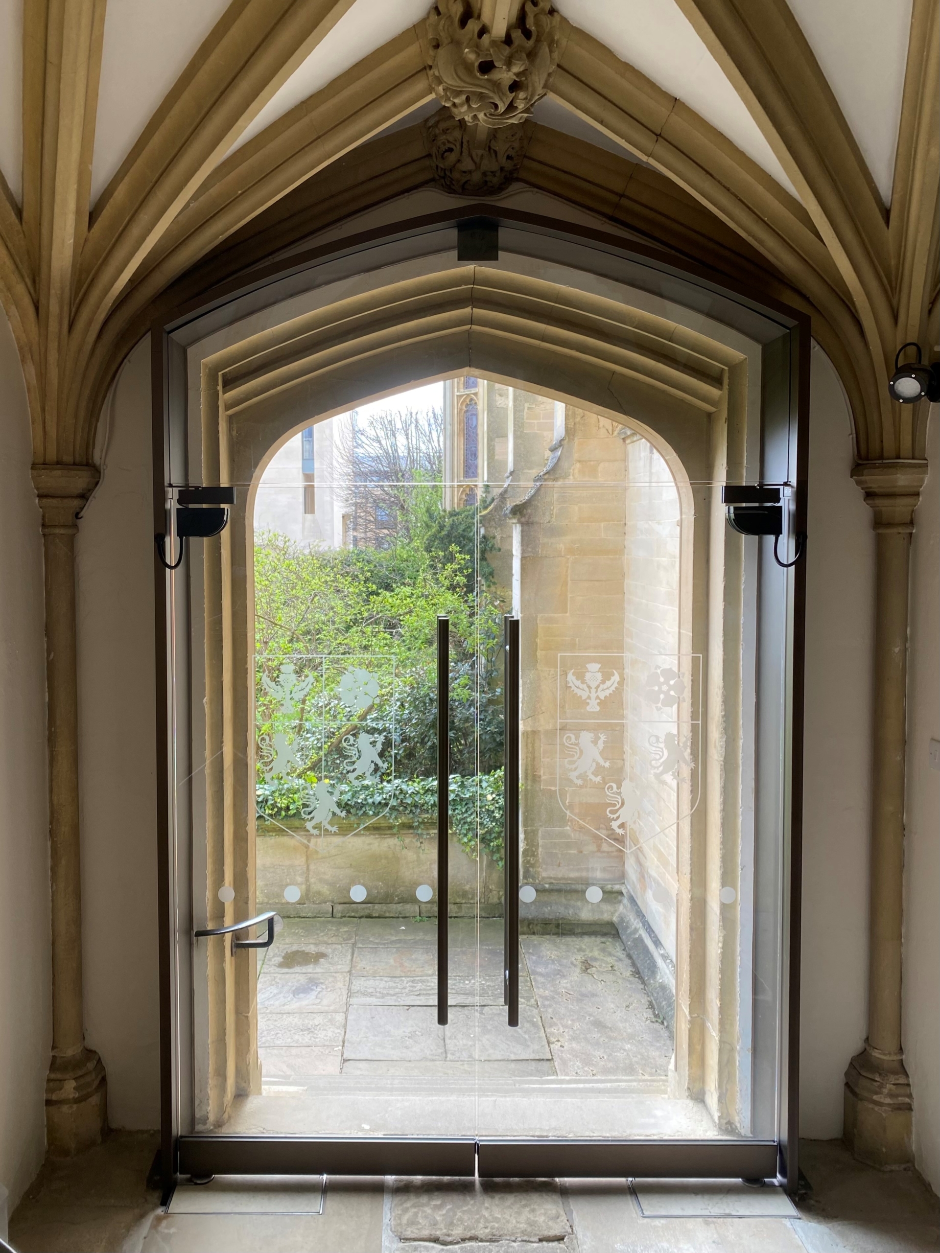 Invisible door automation opens historic Oxford College entrance