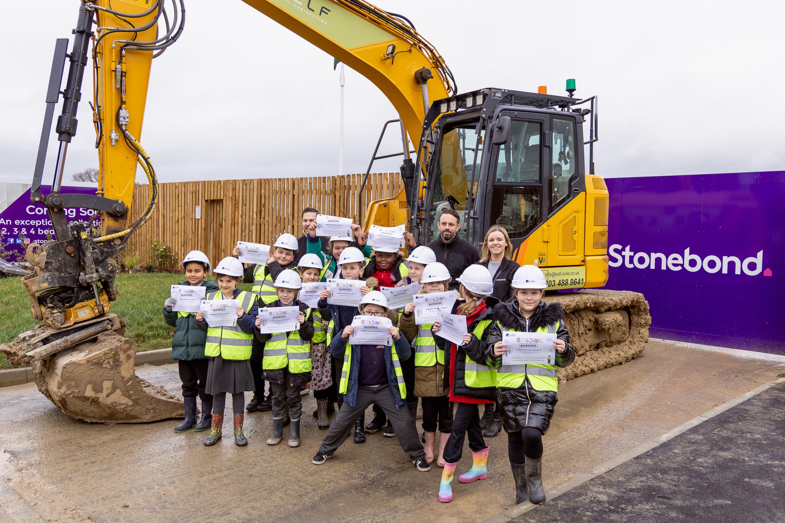 EDUCATION MEETS CONSTRUCTION AS HERNE BAY PUPILS TOUR NEW HOMES PROJECT