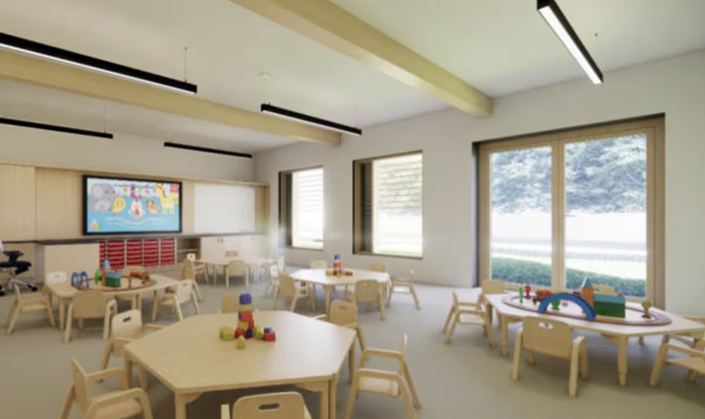 Picture of a classroom in innovative Welsh government project