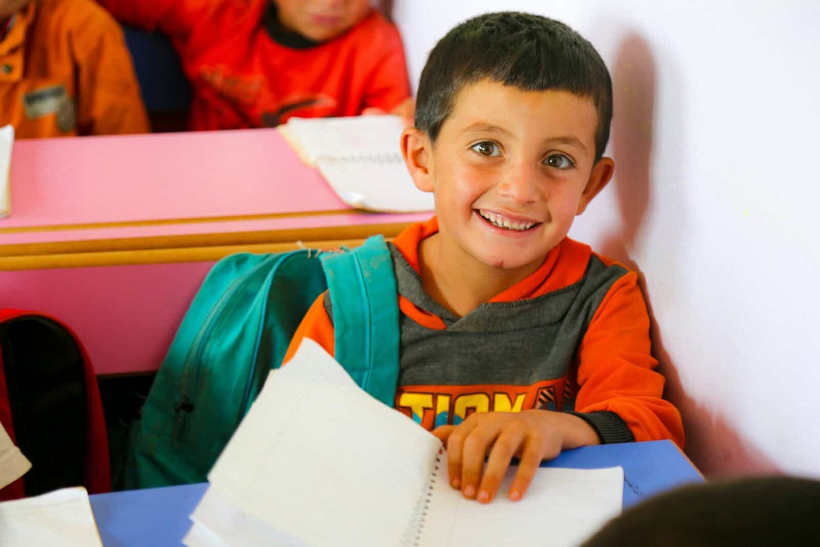 Picture of happy child in an inclusion base
