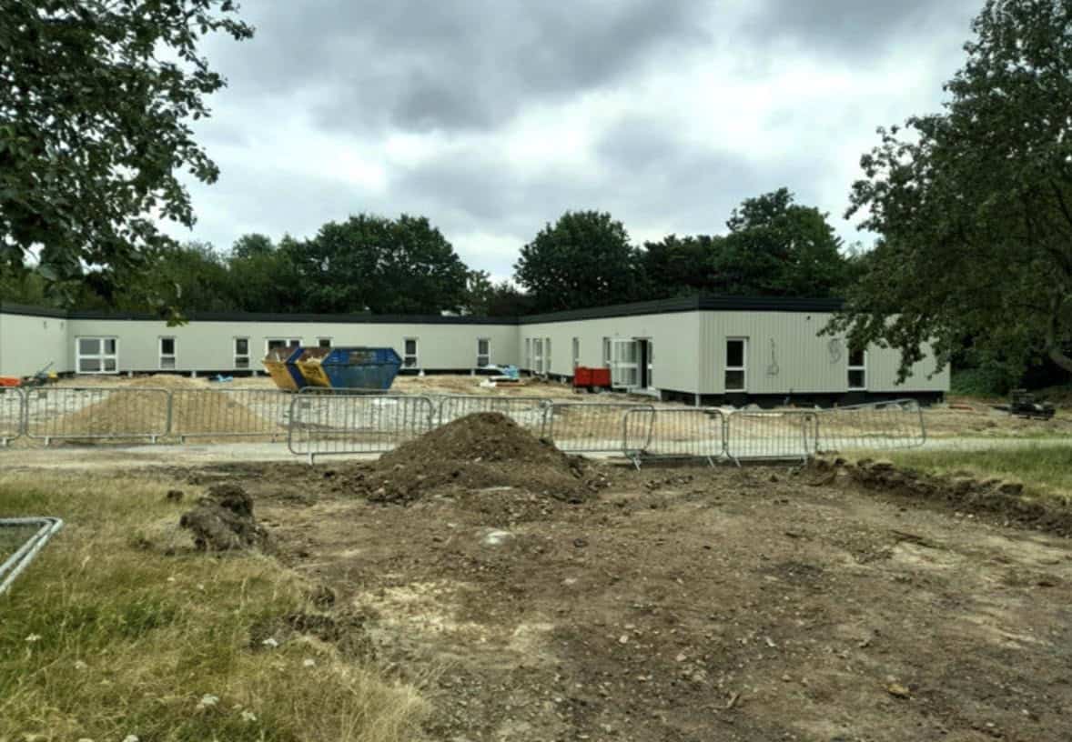 Picture of site for new temporary buildings at Barnet schoola