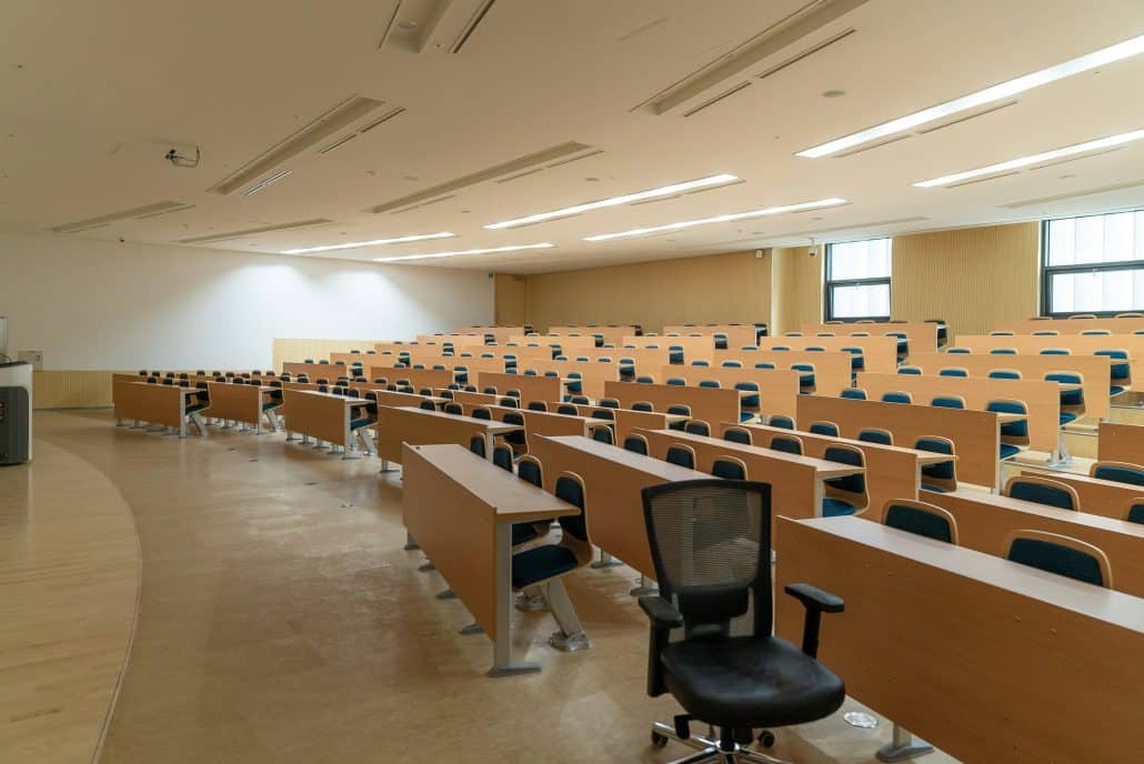 School refurbishment work taking place at a UK school building