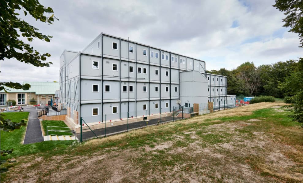 pic of stacked modular buildings