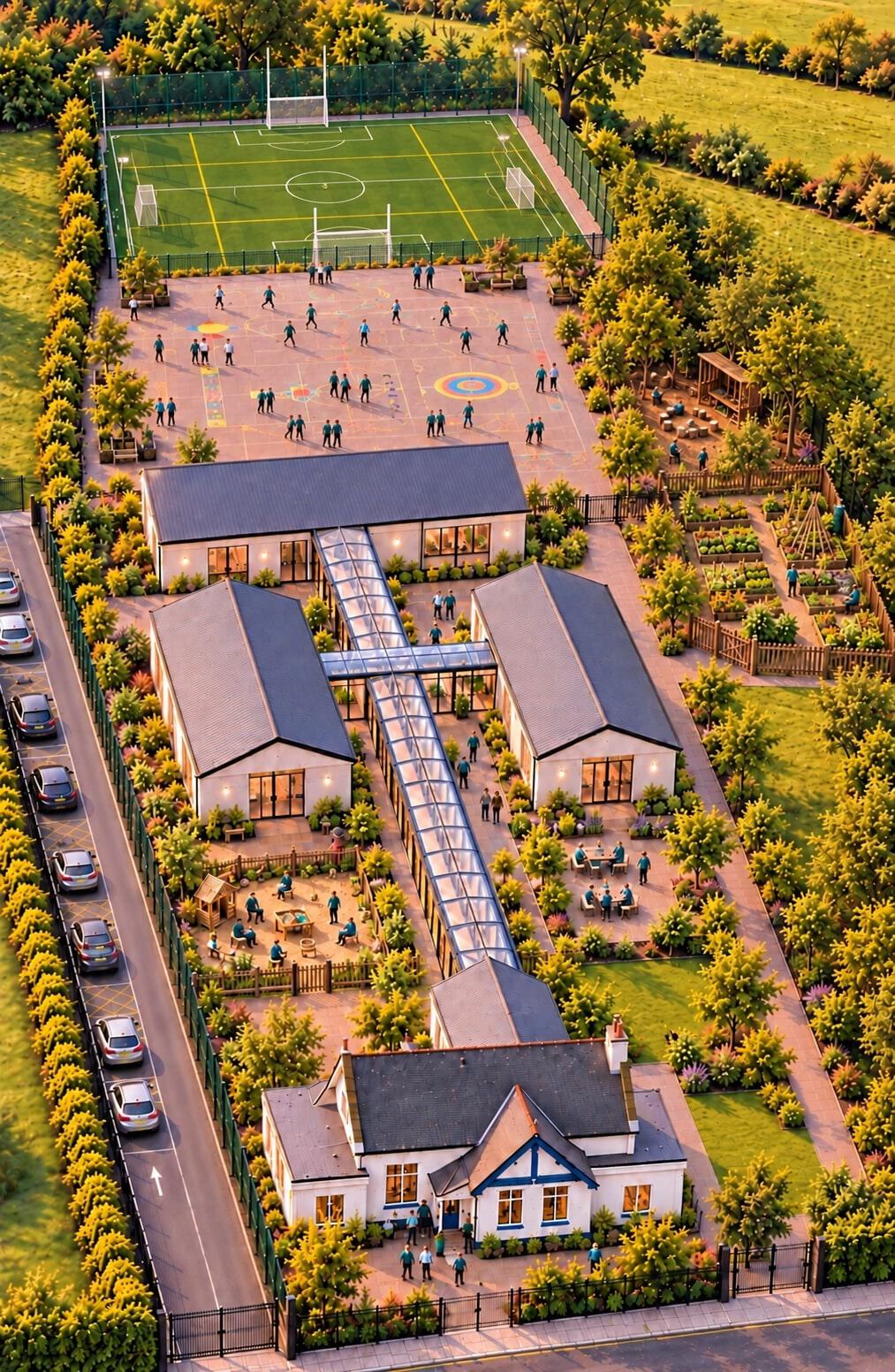 What the aerial view of Clintyclay Primary School may look like