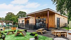 Modular classroom at St Matthew's CofE Primary School